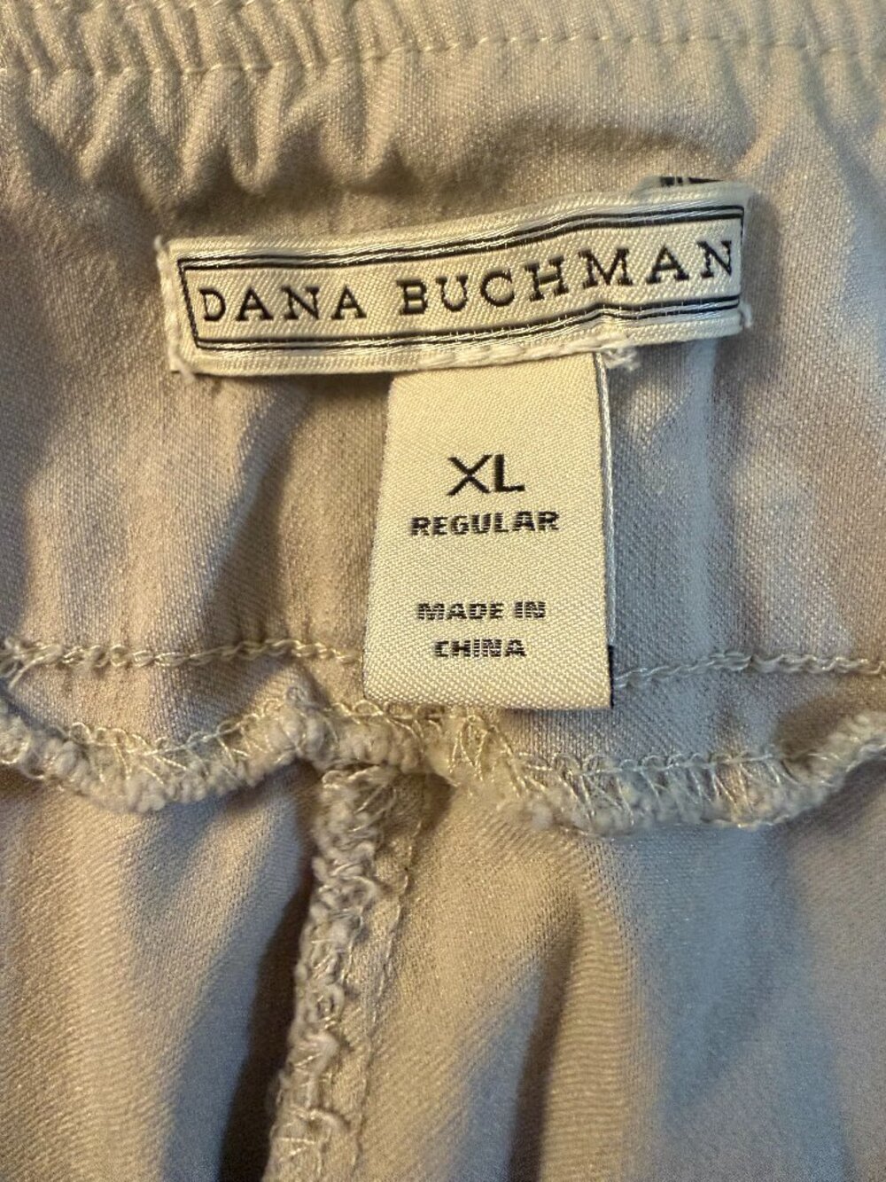 Dana Buchman Women’s Straight-Leg Pull-On Pants Light Gray XL Regular SKU090